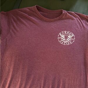 Men's Heather Burgundy Graphic Tee